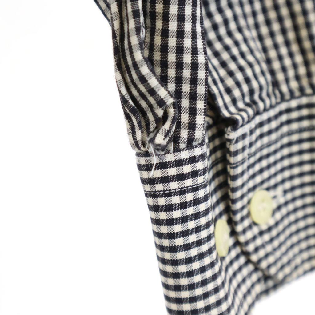 FENDI Check Pattern Long sleeve Button down shirt 40 black Men's Used