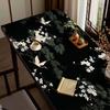 1pcs New Chinese Style Rectangular Waterproof, Oil Resistant, and Washable Tablecloth with High-end Desk Leather Cushion