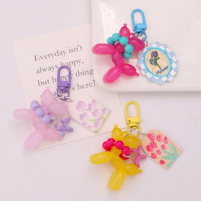 Bonbonfarbe Schlüsselanhänger Punk Jelly Ballonhund Schlüsselanhänger für Frauen Taschenanhänger Schmuck Schmuckstück Auto Schlüsselanhänger Schlüsselkette
