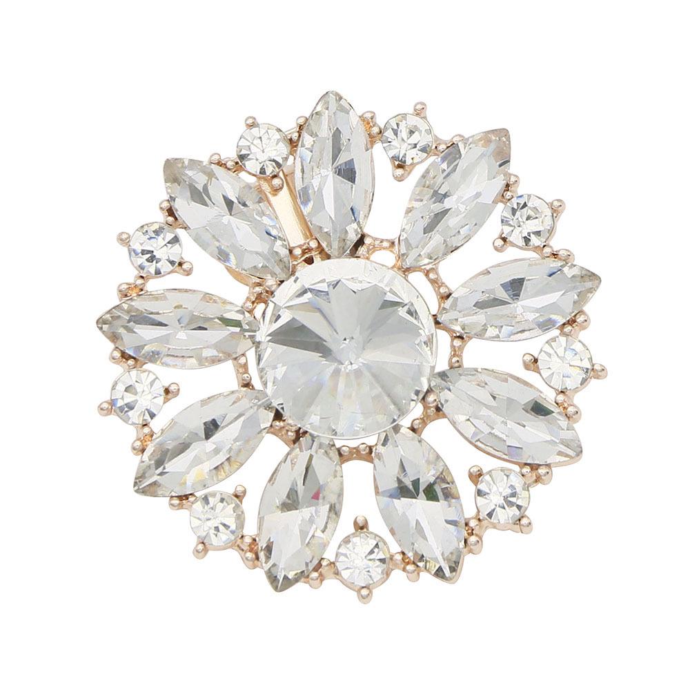 Crystal Sunflower Shoe Buckle: Detachable High Heel Decoration Accessories for Weddings