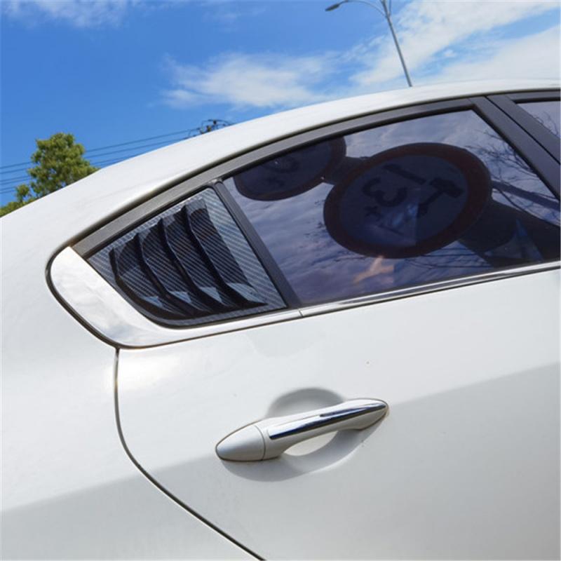 For Kia Forte K3 2014-18 Side Vent Window Scoop Louver Cover Carbon Fiber Style