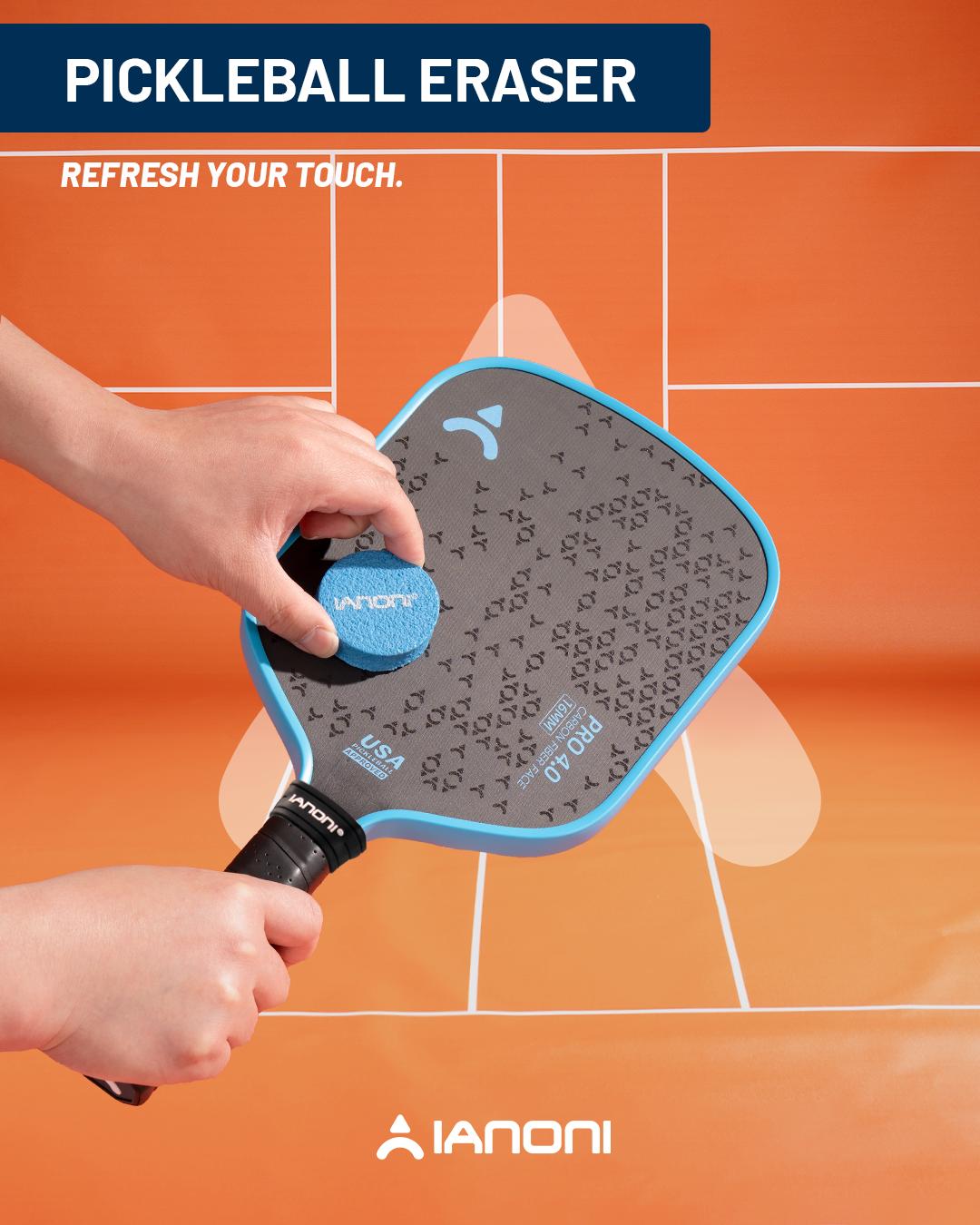 IANONI Pickleball Paddle Eraser Rubber Cleaner Erase Stain  Scratche Durable Effective Cleaning Pickleball Racket Accessories 5*5*1.5cm синий