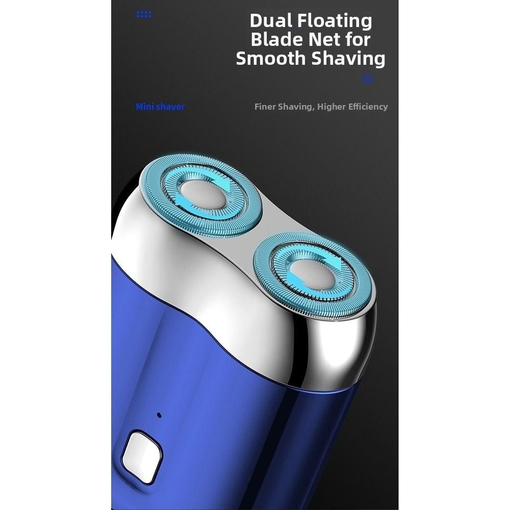 Type-C Charging Magnetic Rotary Razor USB Rechargeable Face Hair Remover Tool Travel Use