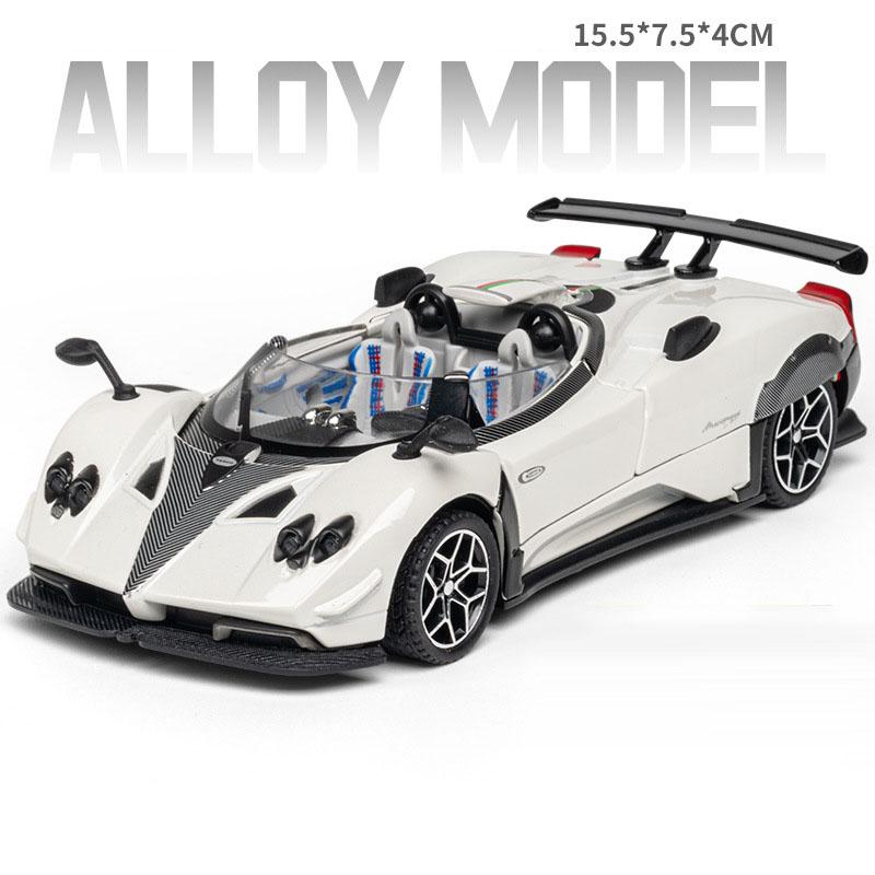 1:32 Pagani Zonda Apollo EVO Toy Car Model Sound Light Diecast Metal Doors Opened Vehicle Models Boys Hobby Ornaments Gifts