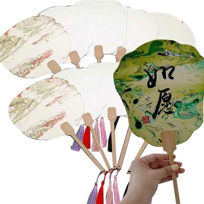 5 Special Round Fan Blank Rice Paper for Bleaching Paint Is for Handmade DIY Paintings and Handmade Calligraphy Crafts