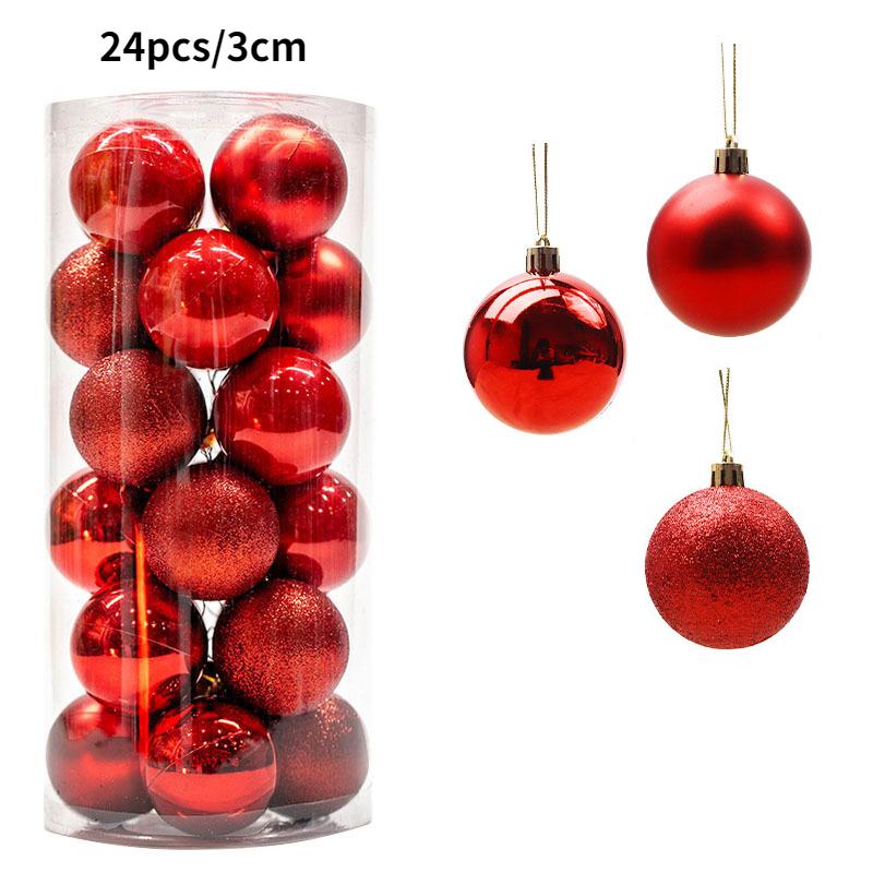 24/36 Pcs Christmas Balls New Year Party Decoration Xmas Tree Ornaments Christmas Hanging Ornament Home Decor Gifts Navidad 2025