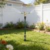 Extendable 360 Degree Swiveling 3 Arm Metal Sprinkler Featuring Solid Metal Base For Large Area Coverage