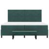 Box Spring Bed with Headboard Dark Green 200 x 200 cm Velvet