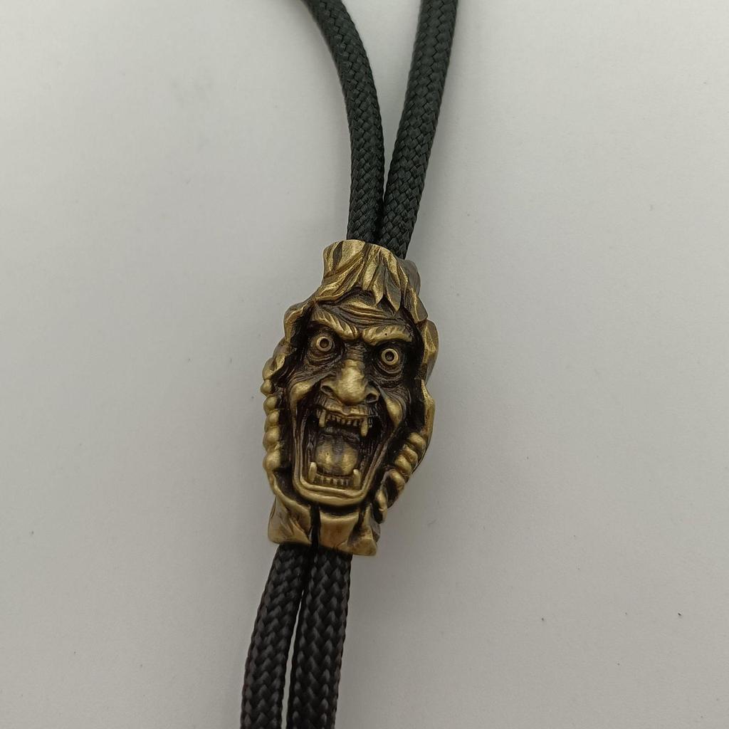 Handmade Copper Art Keychain Pendant: Chinese Style EDC Paracord Flashlight Accessory