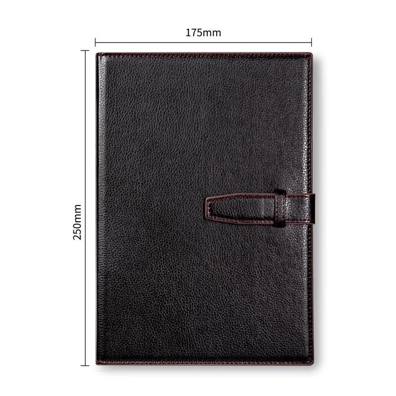 Deli Business Classic Leather Notebook with Clasp