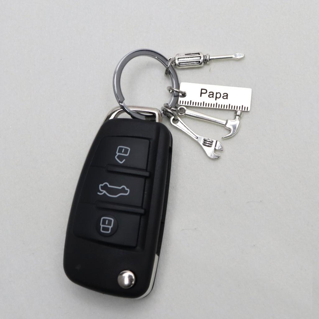 Keychain Mini Tools Set AlloyScrew Driver with Ruler Hammer Wrench Screwdriver Key Chain Key Ring Carabiner Charms Father's Gift
