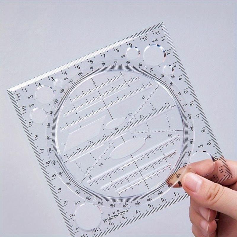 Multi-Function Drawing Tool Set,Rotatable Universal Design ,1pc Compass, Circular and Elliptical Templates, Mathematical