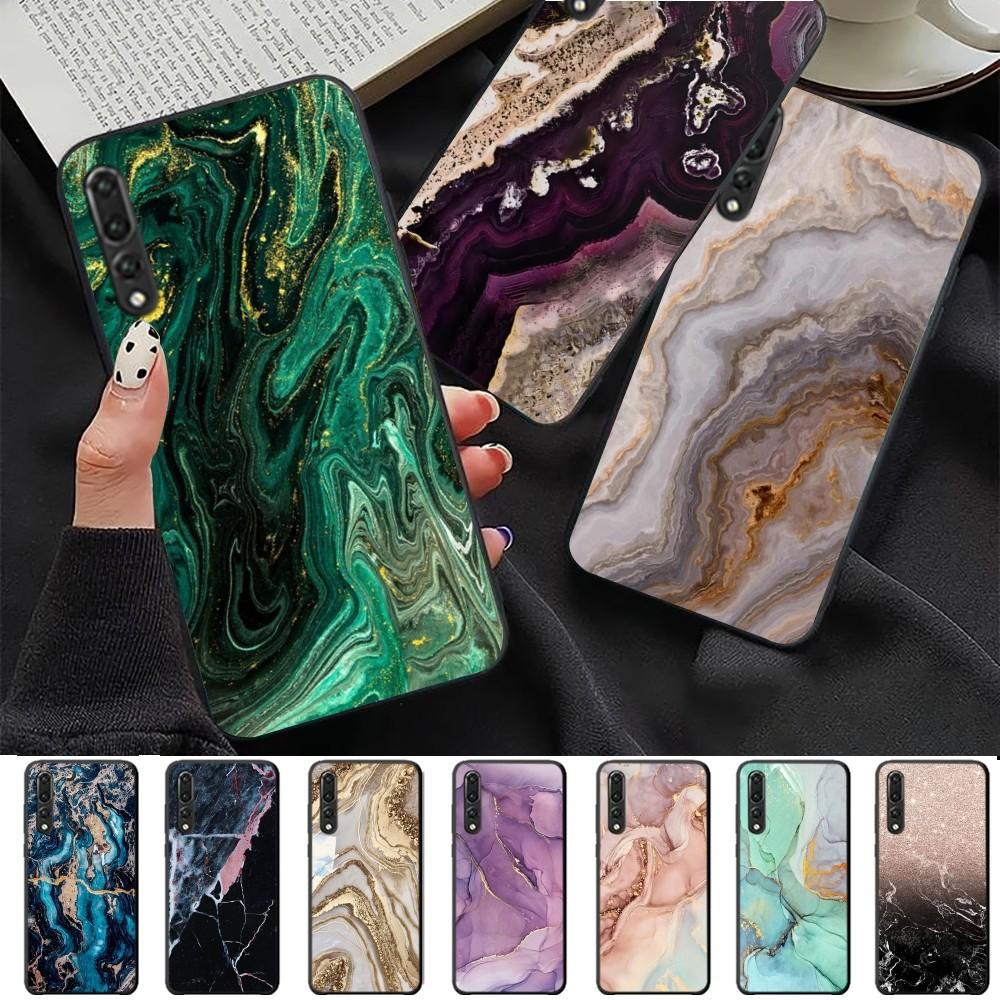 Fashionable Marble Print Phone Case For Huawei P 8 9 10 20 30 40 50 Pro Lite Psmart Honor 10 lite 70 Mate 20lite