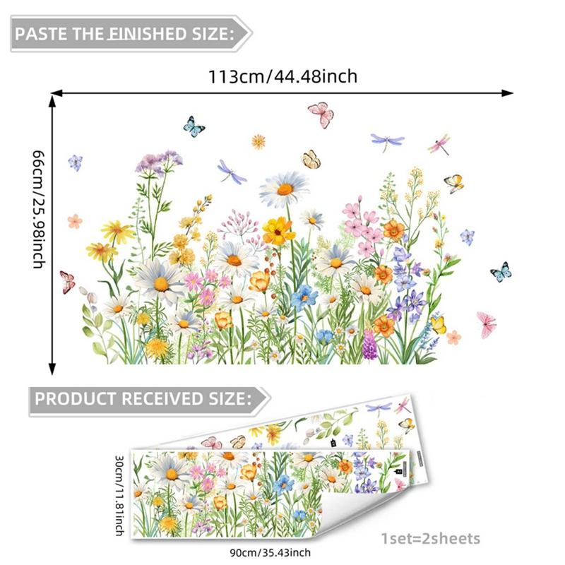 Flower and Butterfly Wall Sticker Pvc Wall Decals