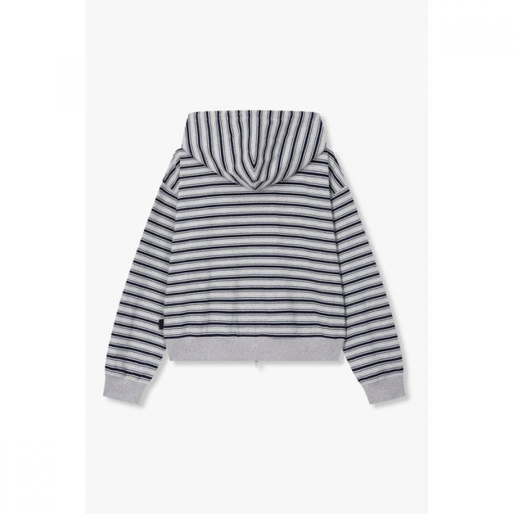 Studio Tomboy Stripe Zip Up Hoodie  9176213986ct 
