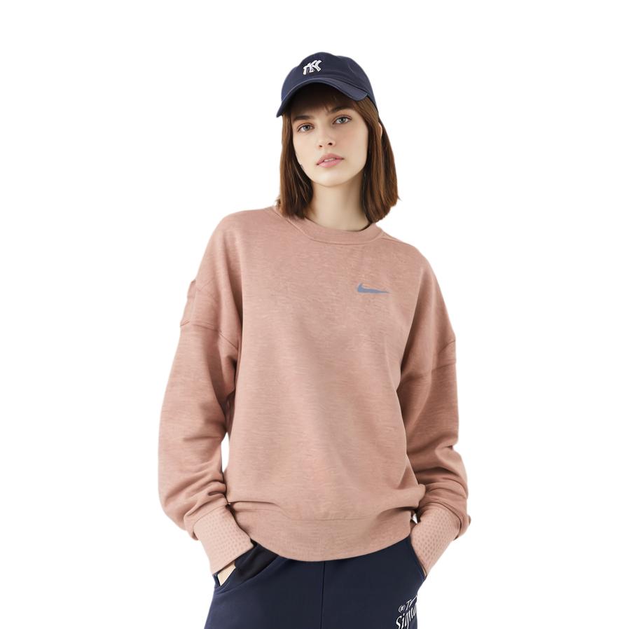 Nike Knitted Sports Crewneck Pullover Long Sleeve Sweatshirt Women Sweatshirt Pink 928947-646