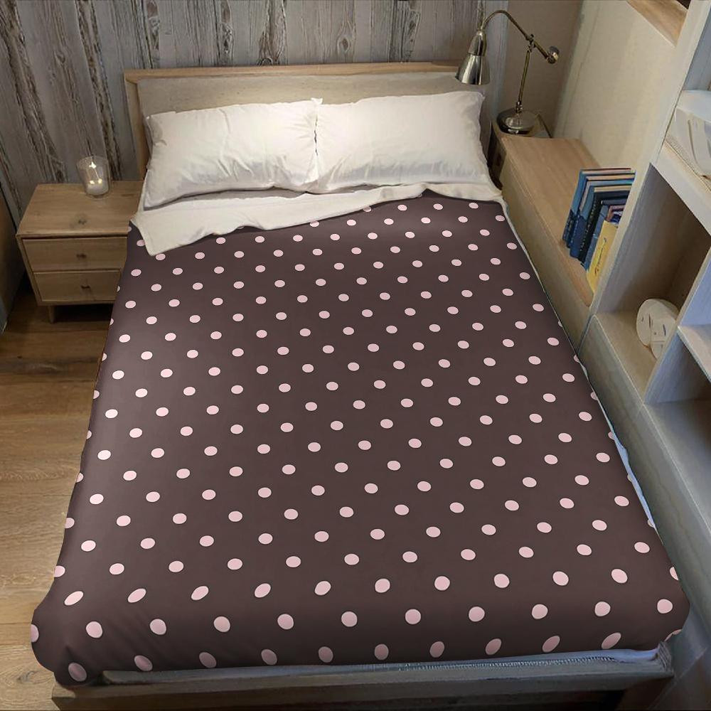 Mauve-Punkt-Drift Flanelldecke Warm Weich Halloween Weihnachten Sofa Warm Gemütlich Dekoratives Dekor Geschenk für Jede Jahreszeit