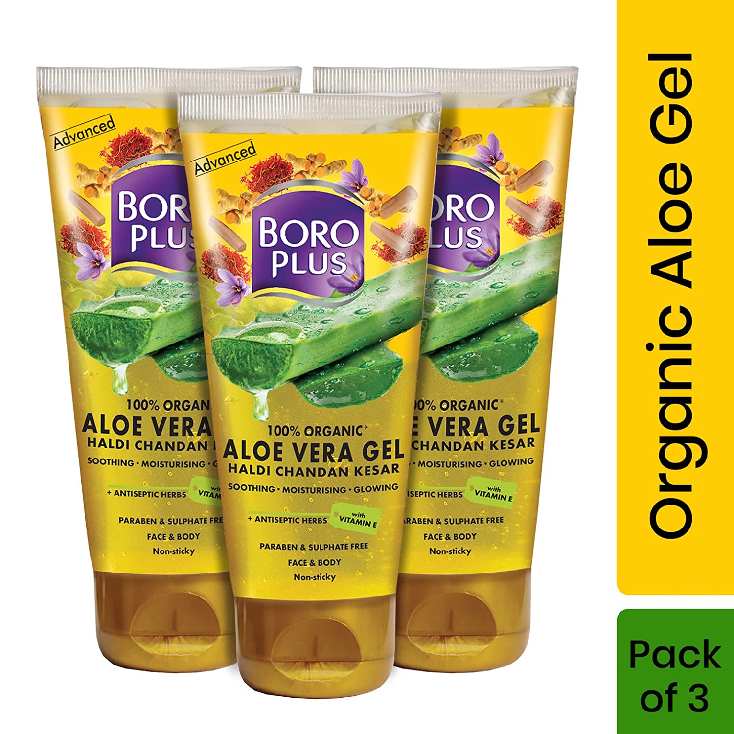 

BOROPLUS Aloe Vera Gel от темных кругов, шрамов, сухости, темных пятен, пигментации, прыщей (Вся кожа) 300мл (Упаковка из 2 шт.) 450ml (Pack of 3)