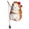 Funny Hedgehog Fishing Ornament Cute Hedgehog Statue Creative Mini Hedgehog Figurine  Aquarium