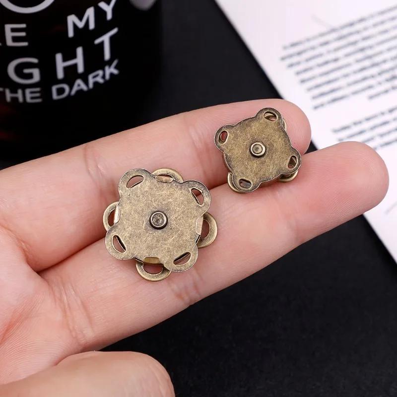 18mm Magnetic Buttons DIY Sewing Magnet Snaps Purse Clasp Closures Metal Wallet Button Bag Accessories Clothes Craft Buckles