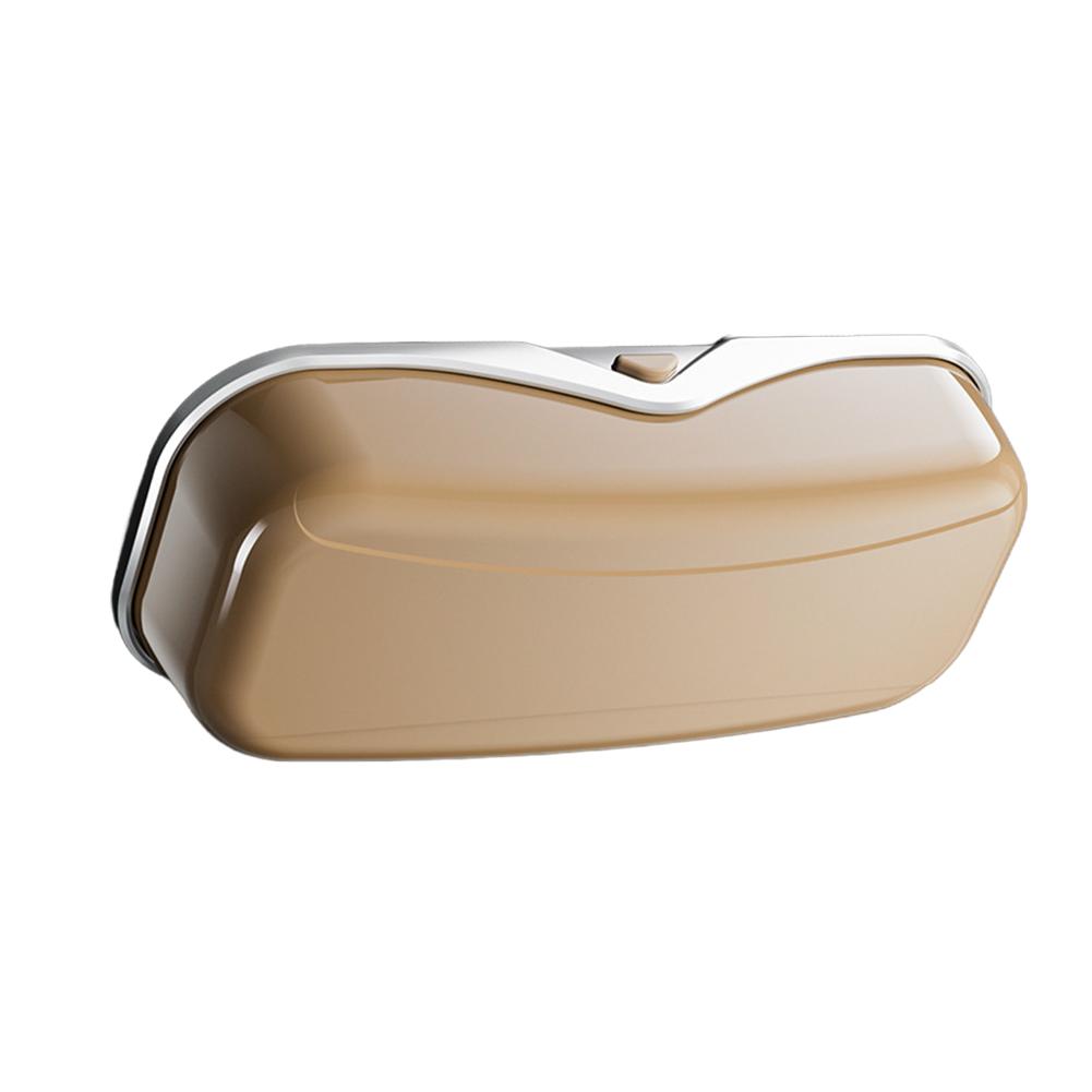 Universal Car Sun Visor Glasses Case Sunshade Press Type Sunglasses Storage Box Organizer Anti-Scratch Eyeglasses Protection Box