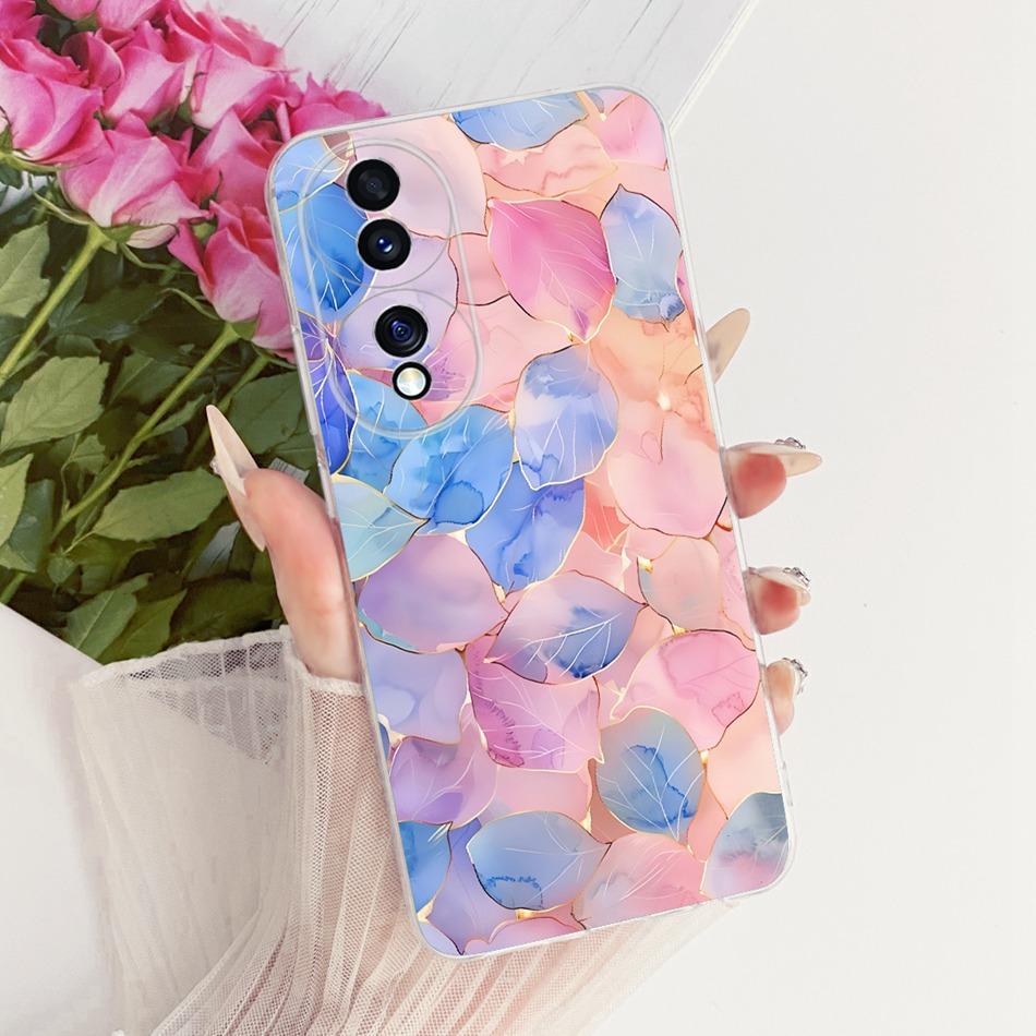 For Honor 70 70Pro Pro+ Cute Flower Butterfly Cat Painted Case For Honor70 70 Pro Plus 5G Soft Silicone TPU Phone Cases