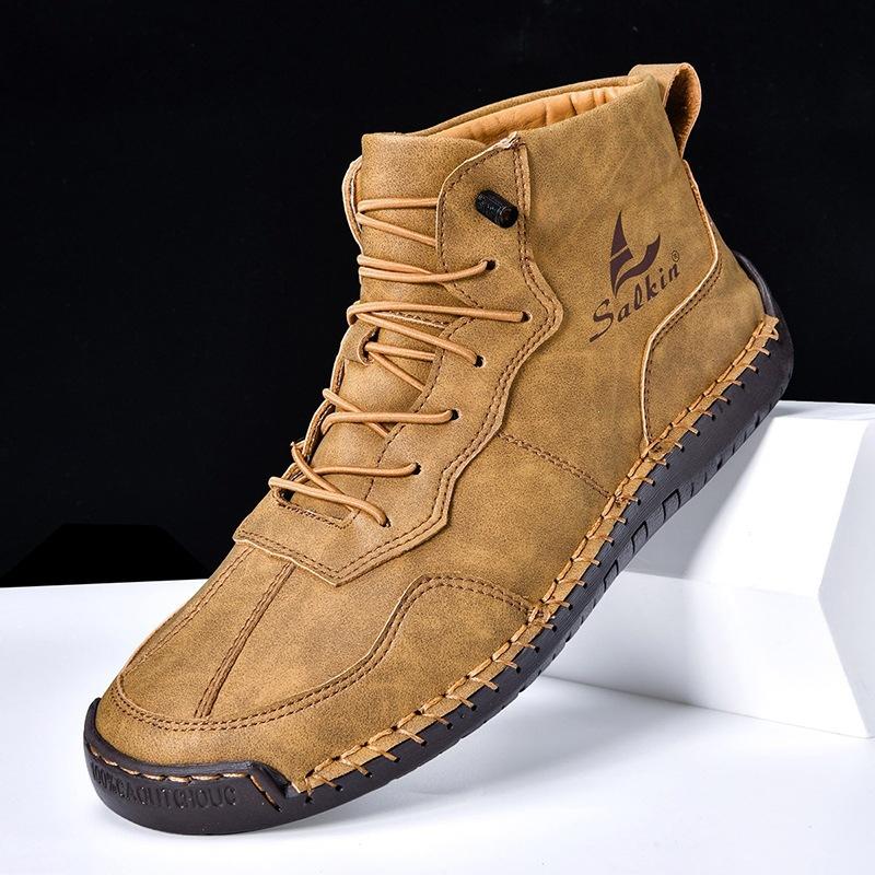 Men Women Martin Boots Autumn Winter Casual Ankle Boots Non‑Slip Wear‑Resistant Lace‑Up Shoes Outdoor Daily Footwear