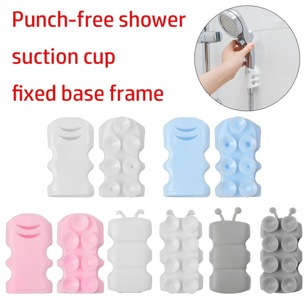 New Movable Shower Head Holder with Suction Cup Adjustable Reusable Silicone Punch-free Shower Holder Bathroom Hooks Accessories