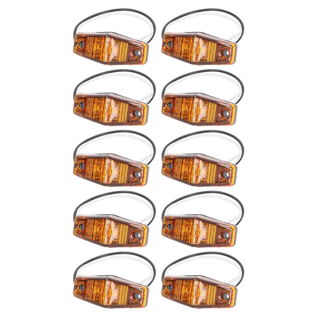 10 Pcs Clearance Side Marker Light Oval Marker Indicators Tail Lamp for Truck Trailer
