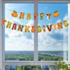 Harvest Blessings Autumn Leaves Wreath Thanksgiving Decorative Wall Hanging Fall Pumpkin Letter Garland Floral Print Farmhouse