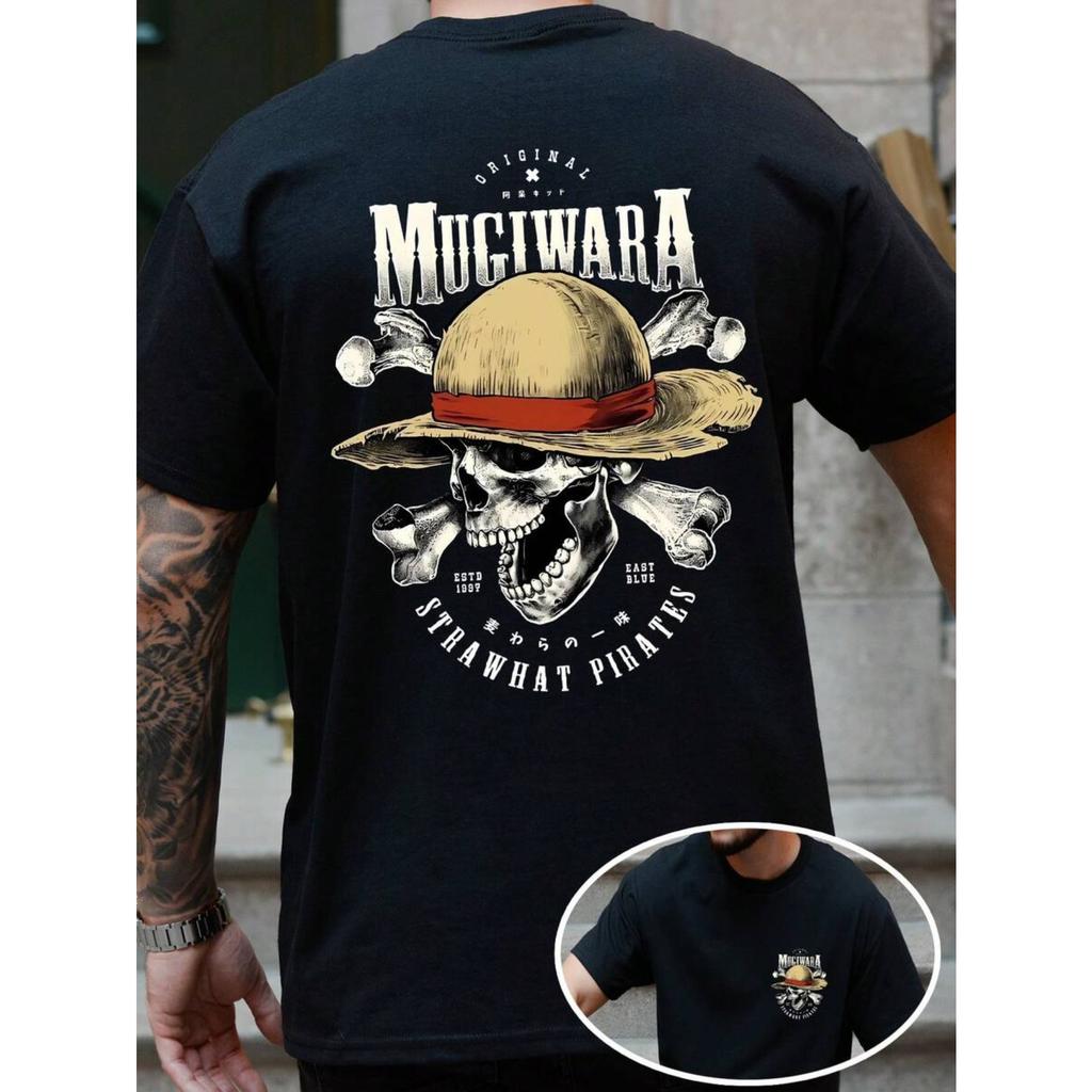 One Piece Graphic T-Shirt Men Women 100% Cotton Oversized Japanese Anime Short Sleeve Streetwear Y2k High Quality Female Male Clothing