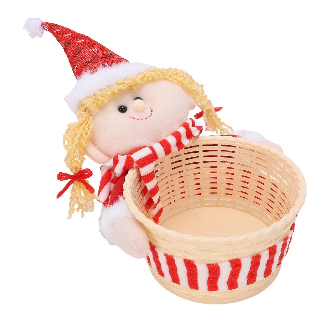 Xmas   Basket Dish Bowl Xmas Snack Dried Fruits Nuts Storage Holder for Table Desk Decoration