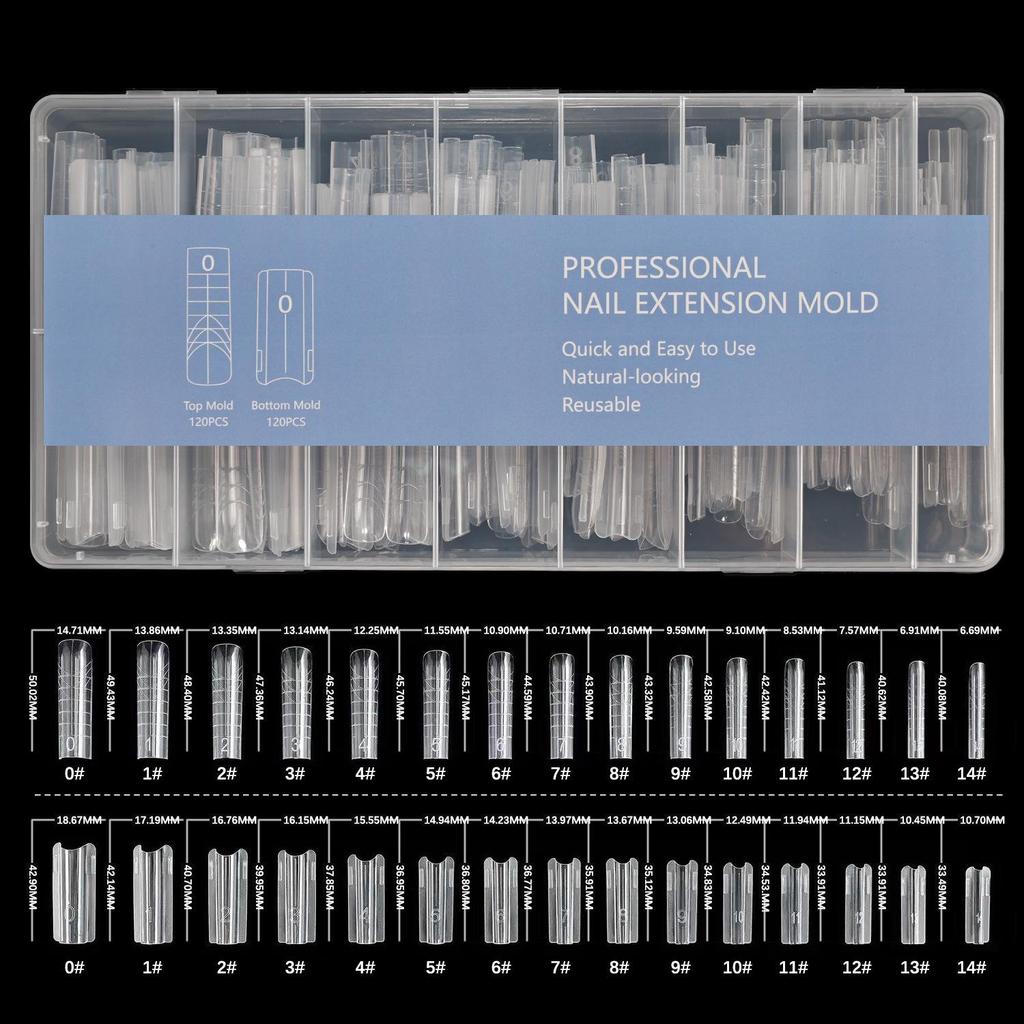 Quick Extend Oval Nail Form Crystal Phototherapy Gel Builder Mold for Salon Use