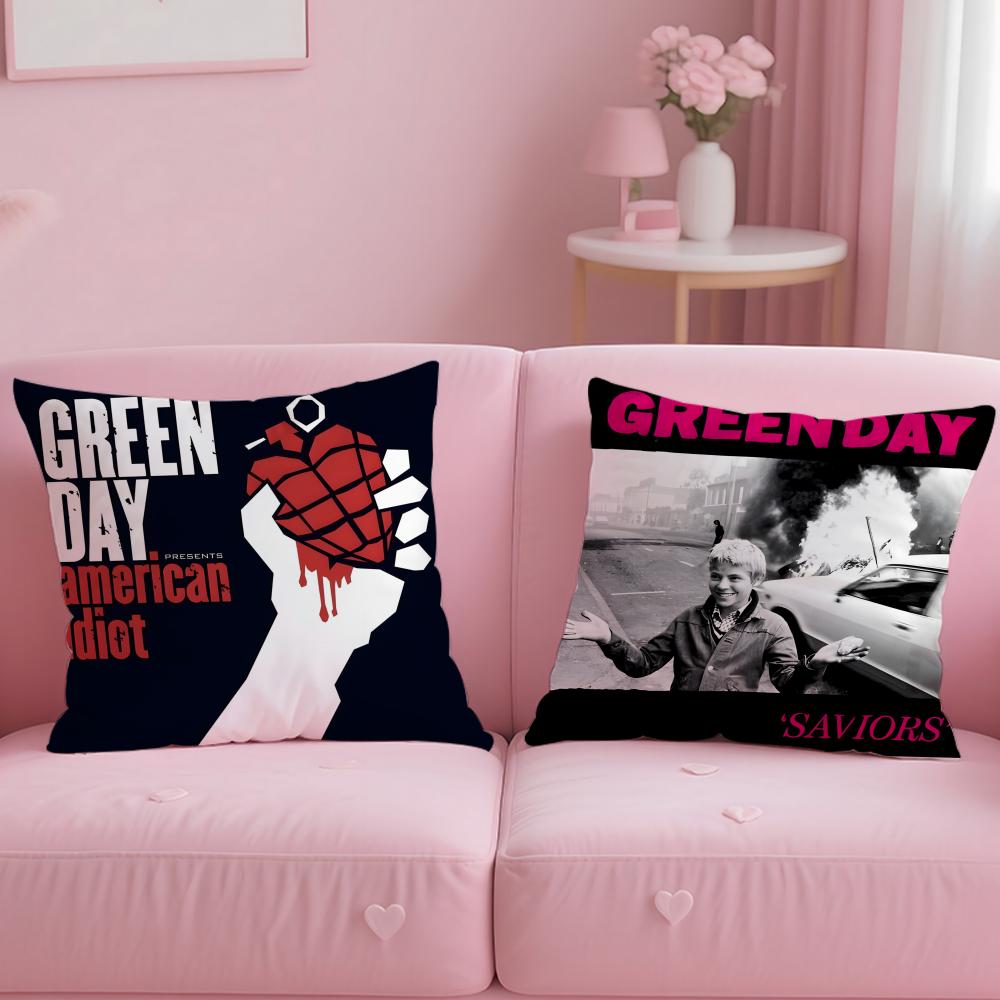 G-Green D-Day Band Album Pillow Case Soft Plush Fabric Double-Sided Printed Cushion Cover Warm Winter Sofa Pillow Case