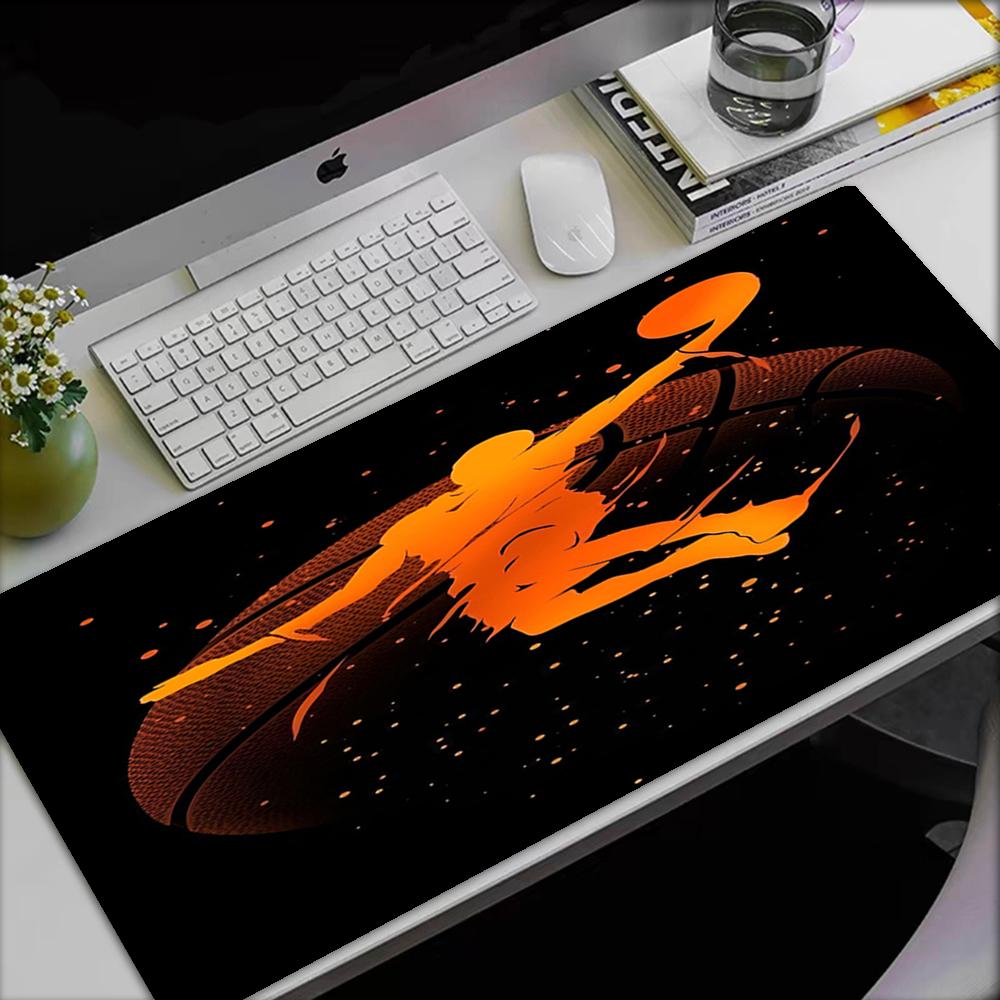Basketball Theme Mouse Pad, Non Slip Rubber Base, Multifunctional Office & Home Decor, Perfect for Workspace Personalization.