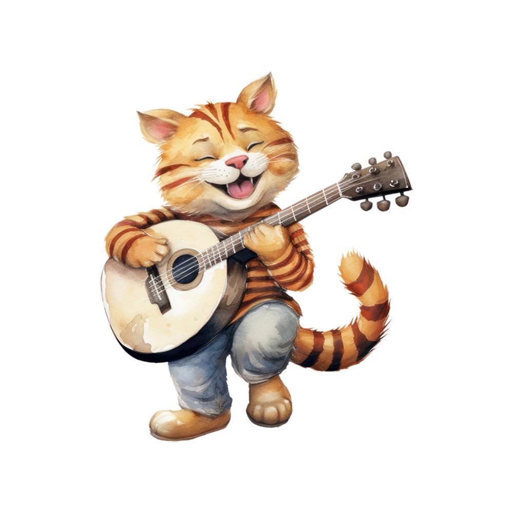 

Singing Tiger Self Adhesive Wall Sticker for Living Room Sofa Background Bedroom Study Home Decor 25x30cm разноцветный