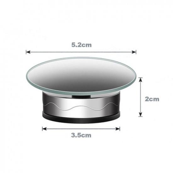 2pcs 360° Rotating Suction Cup Auxiliary Round Mirror Car Wide Angle Blind Spot