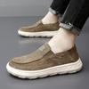 Large size 2024 leather retro loafers, pigskin foot loafers, casual shoes, one pedal, flat men's leather shoes, rest
