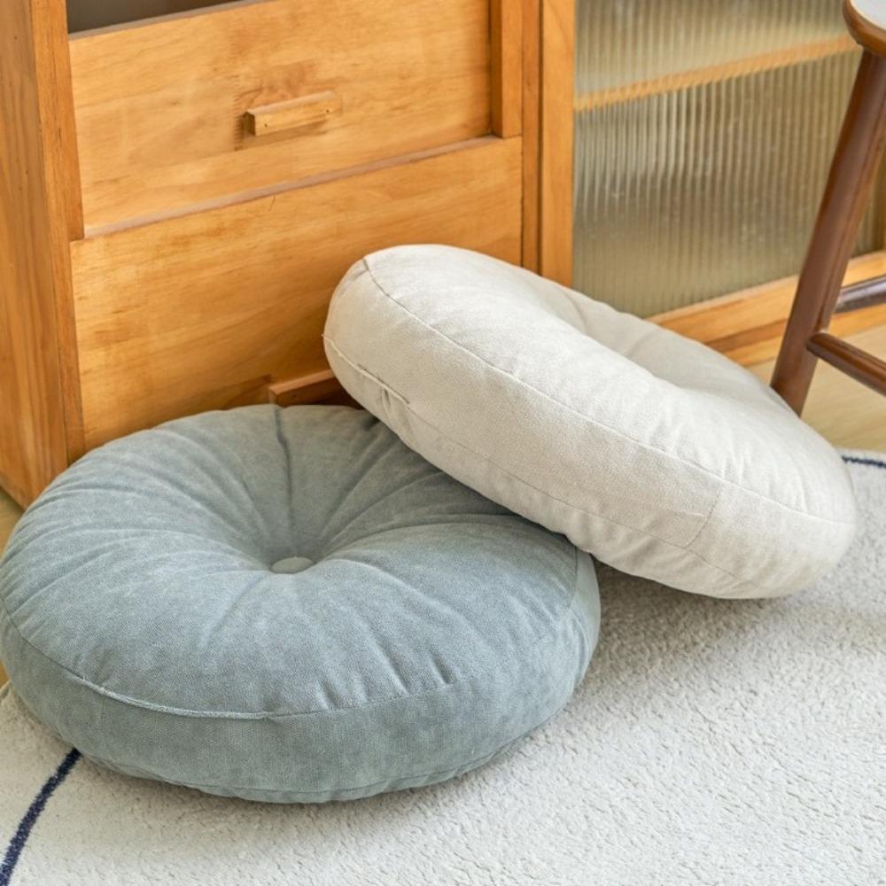 Solid Color Pouf Throw Pillow 40cm Tatami Cushion Durable Sofa Cushion  Home