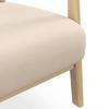 Velvet armchair with wooden frame. S-shaped spring padding and cushion. 61x78x76cm. Beige