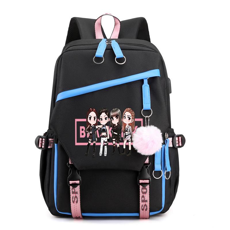 Blackpink Girl Group With Backpack Schoolbag Casual Junior High School High School Student Schoolbag no specifications