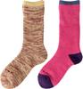 [Chiyoji's Socks] Authentic Trekking Socks (Hiking Socks) Men's 2-Pair Pack 25-27cm Marble Red & Rose Made In Japan