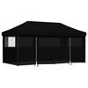 VidaXL Tente de réception pliable escamotable 4 parois latérales noir, tente, tente à auvent, auvent de gazebo 4004958
