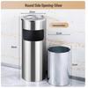 Oushenghua Round Iron Trash Can with Galvanized Liner