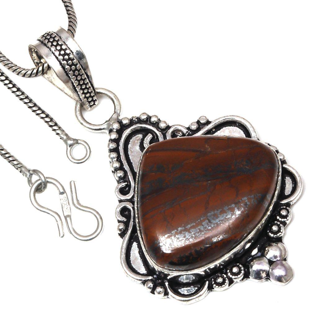 

Necklace Tiger s Eye Gemstone Handmade Antique Jewelry 3