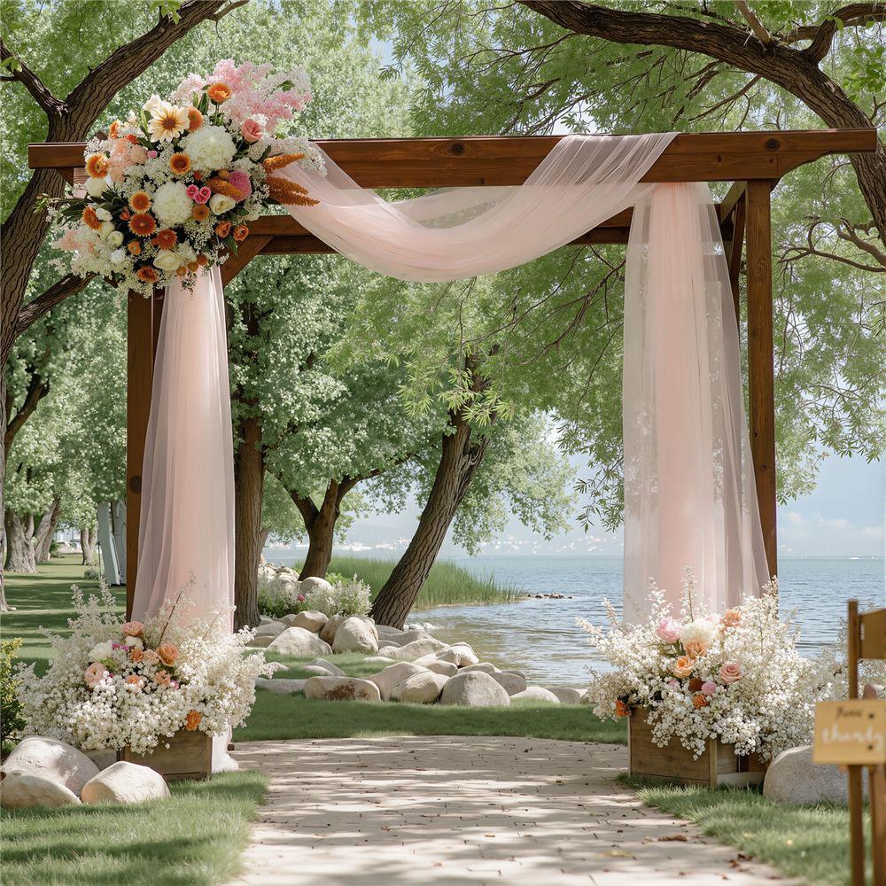 10/5/3/2/1M Wedding Tulle Backdrop Curtains,Sheer Backdrop Curtains,Birthday Party Baby Shower,Photography Backdrop Decoration