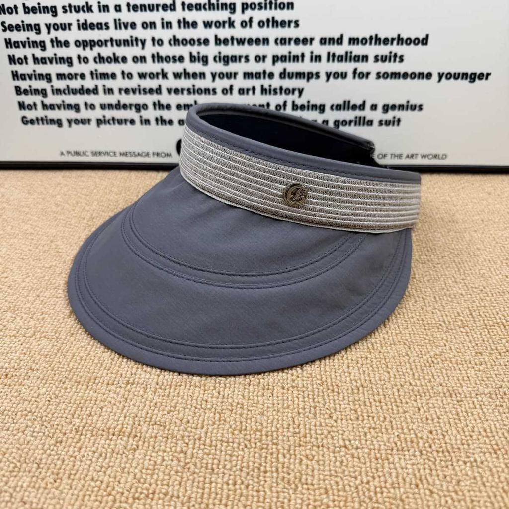 New spring and summer Internet celebrity ice silk headband empty top sun protection hat women's UPF + UV protection big brim sun hat