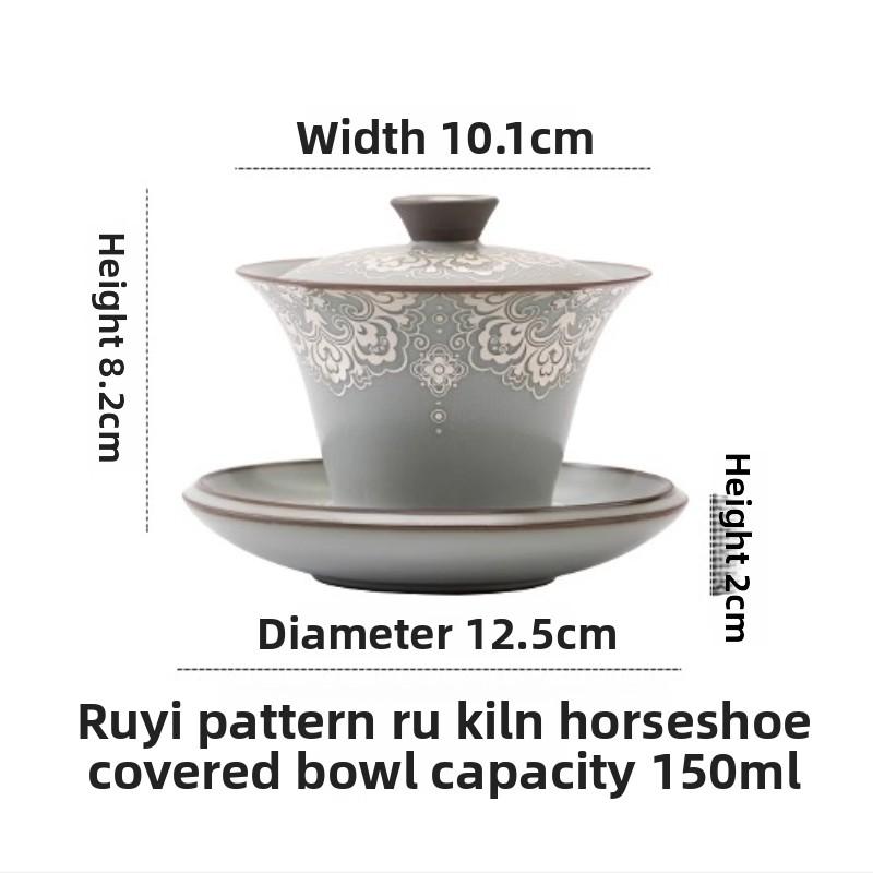 Tigela de Chá com Tampa Design de Suspensão em Filigrana de Prata Resistente ao Calor Conjunto de Chá Gongfu Chinês Cerimônia em Casa Presente