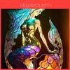 Mermaid Resin Animal Table Lamp With Colorful Retro Design For Gift And Home Decor