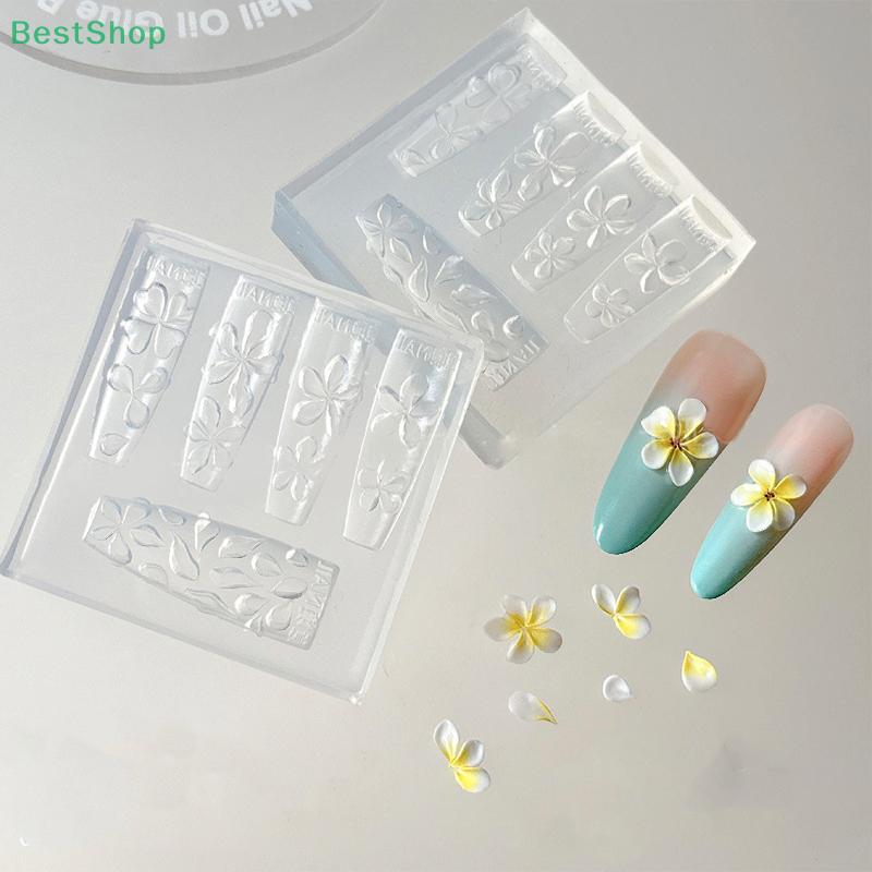 3D Silicone Nail Carving Mold Demon Flower Design Nail Art Decoration Transparent Manicure Template